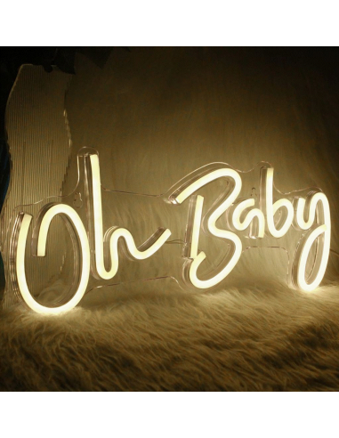 OH BABY - NEON SIGN MIETEN für Babyparty, Baby shower und Gender Reveal Party