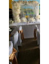 Riesige Kunststoff Rose weiß für Traubogen Gestaltung - Brautpaartischdekoration Hochzeit - Arch decoration - Outdoor