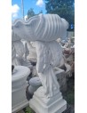 Estatua com anjo e concha em cimento para Jardim online - Outdoor