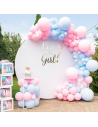 gender reveal babyparty ballons rosa und blau