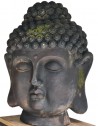 Cabeça de Buda com musgo e 65 cm altura - buddha brunnen