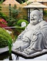 Buda gordo sorte para exterior com 50cm altura - steinguss buddha