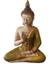 Indoor-Buddha 30 cm hoch - Grün Buddha Kopf