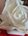 Riesige Kunststoff Rose weiß für Traubogen Gestaltung - Brautpaartischdekoration Hochzeit