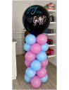 Gender Reveal Konfetti Ballon Schwarzer Junge Oder Mädchen Ballon Mit Blauem Rosa Konfetti Für Gender Reveal Party I - G