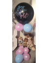 Gender Reveal Konfetti Ballon Schwarzer Junge Oder Mädchen Ballon Mit Blauem Rosa Konfetti Für Gender Reveal Party