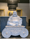 Buda para exterior com 65 cm altura - steinguss buddha