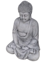 Buda para exterior cor cinza com 65 cm altura - buddha brunnen