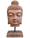 Cabeça de Buda em óptica de madeira com 30 cm altura - steinguss buddha