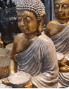 Indoor goldener Buddha 30 cm hoch - braun buddha kopf