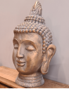 Bronze-Buddha-Kopf 50 cm hoch - garten gestalten