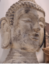 Cabeça de Buda cor creme com 80 cm altura - buddha outdoor