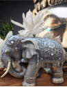 Afrikanischer Elefant mit sehr seltener Handwerkskunst - 3 Maßnahmen - braun buddha kopf