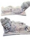 liegend Buddha  Steinguss für Garten online kaufen - Sitzender Buddha