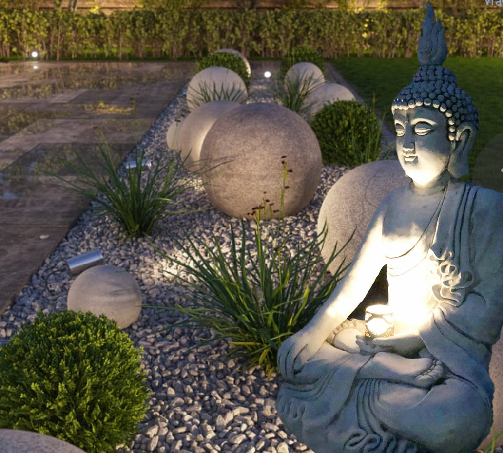 Gartenfigur - Buddha Figur Steinguss online kaufen by Diva Home Living